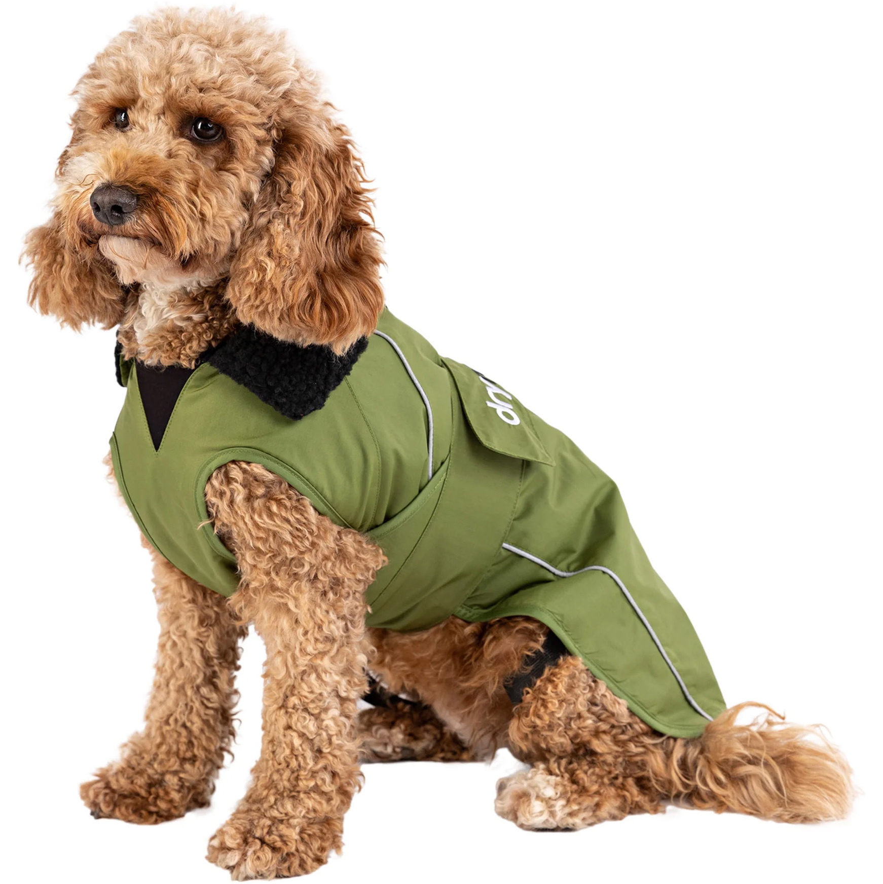 2026  Dryrobe -Hundemantel V3DRDC   Black  / Dunkelgrün